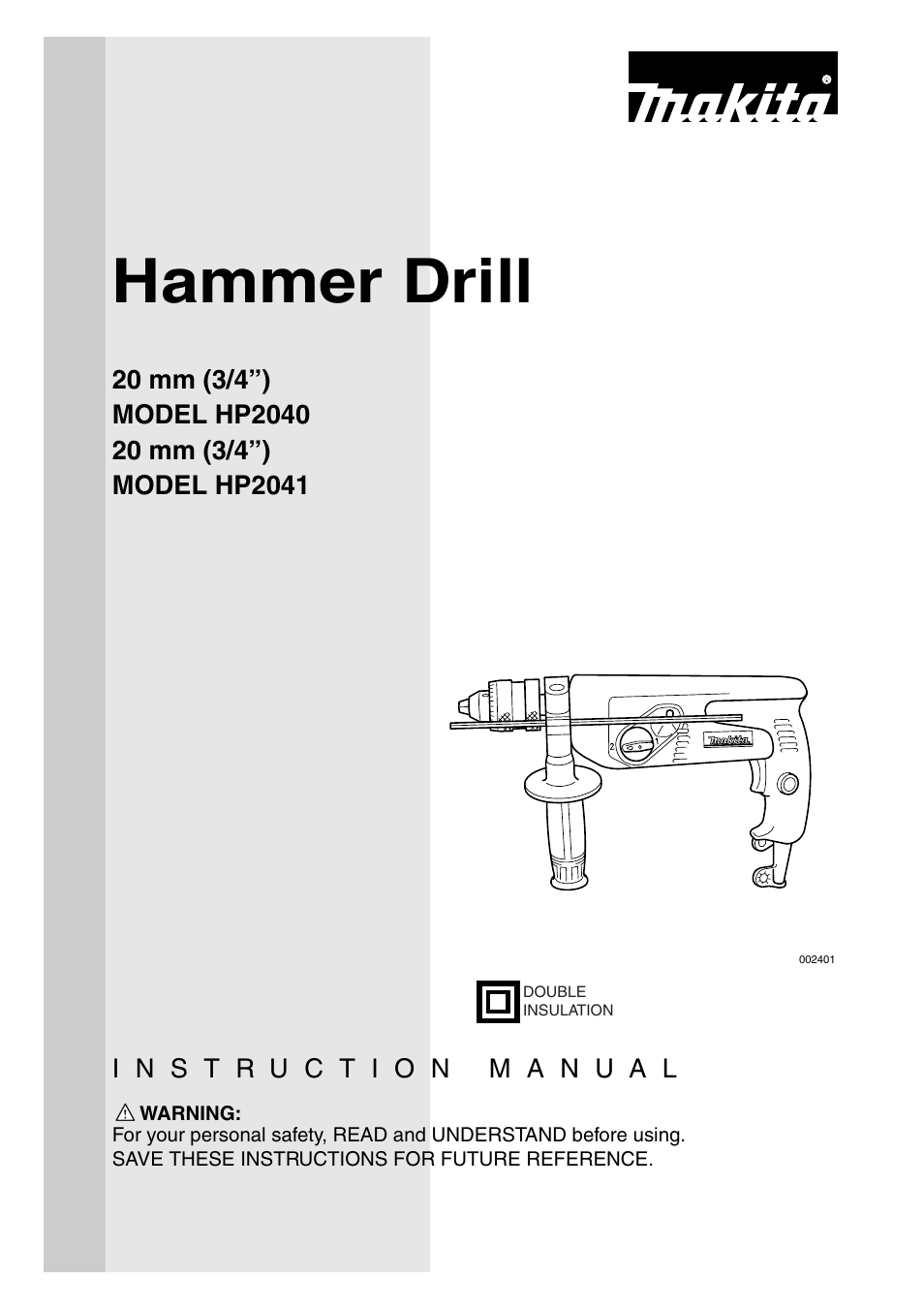 Makita HP2040 User Manual | 16 pages