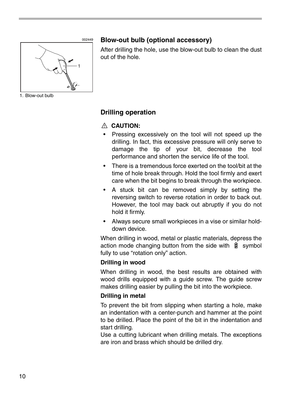 Makita HP2040 User Manual | Page 10 / 16