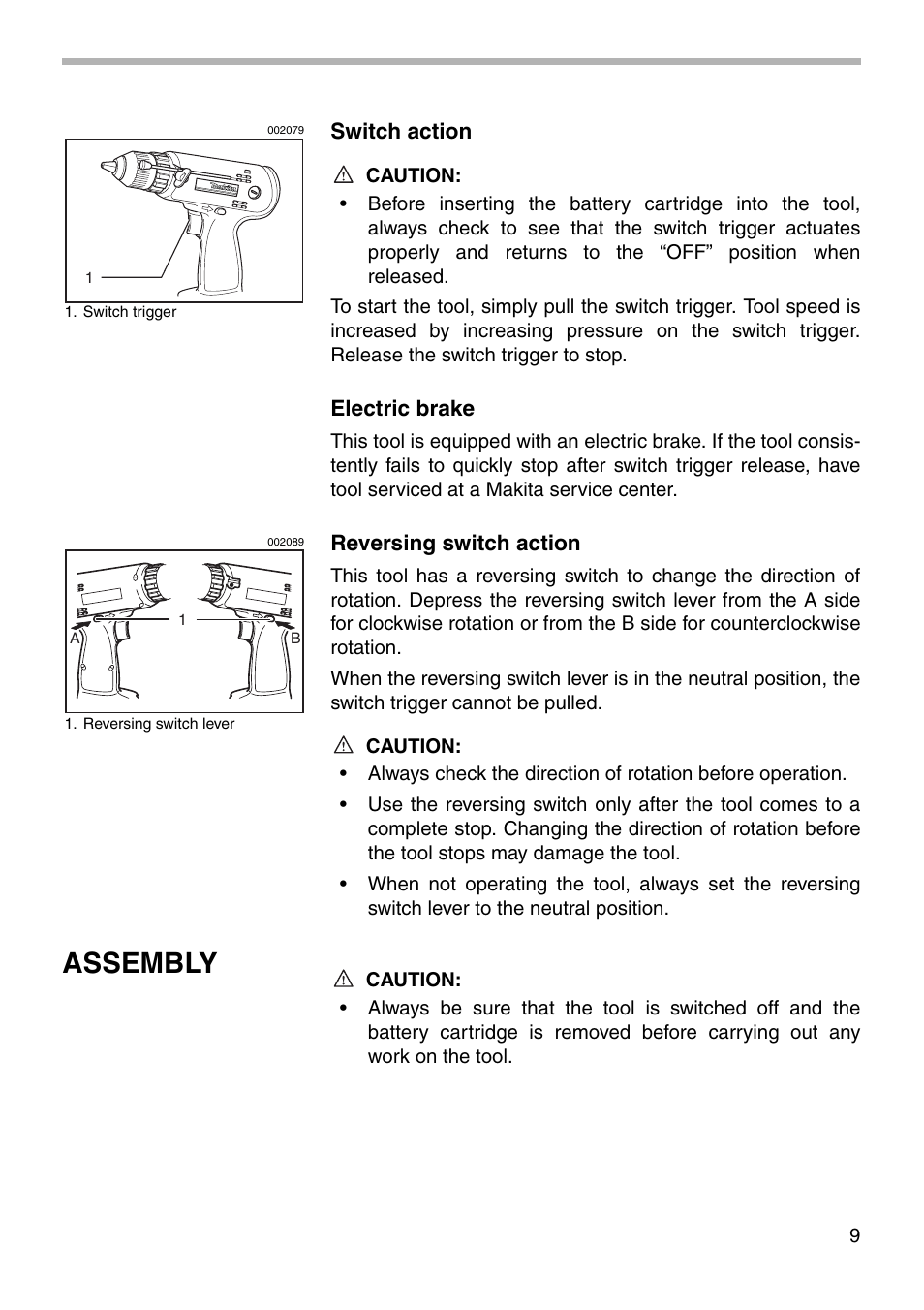 Assembly | Makita 6503D User Manual | Page 9 / 16