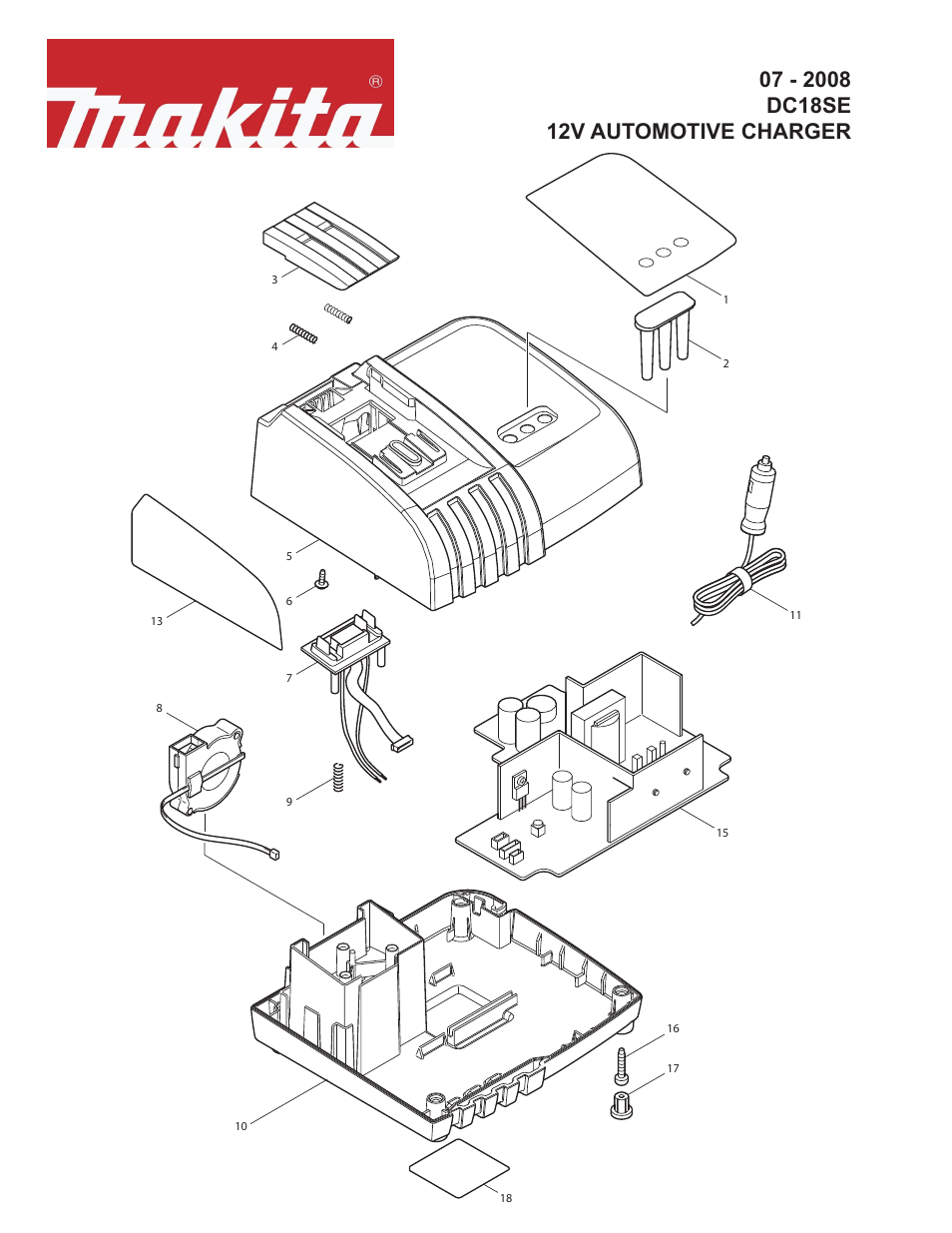 Makita DC18SE User Manual | 2 pages