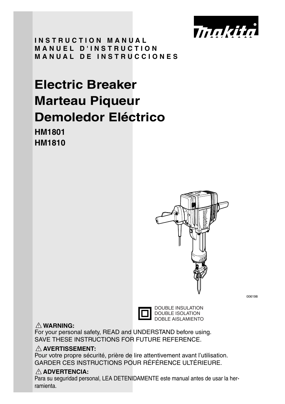 Makita HM1801 User Manual | 20 pages