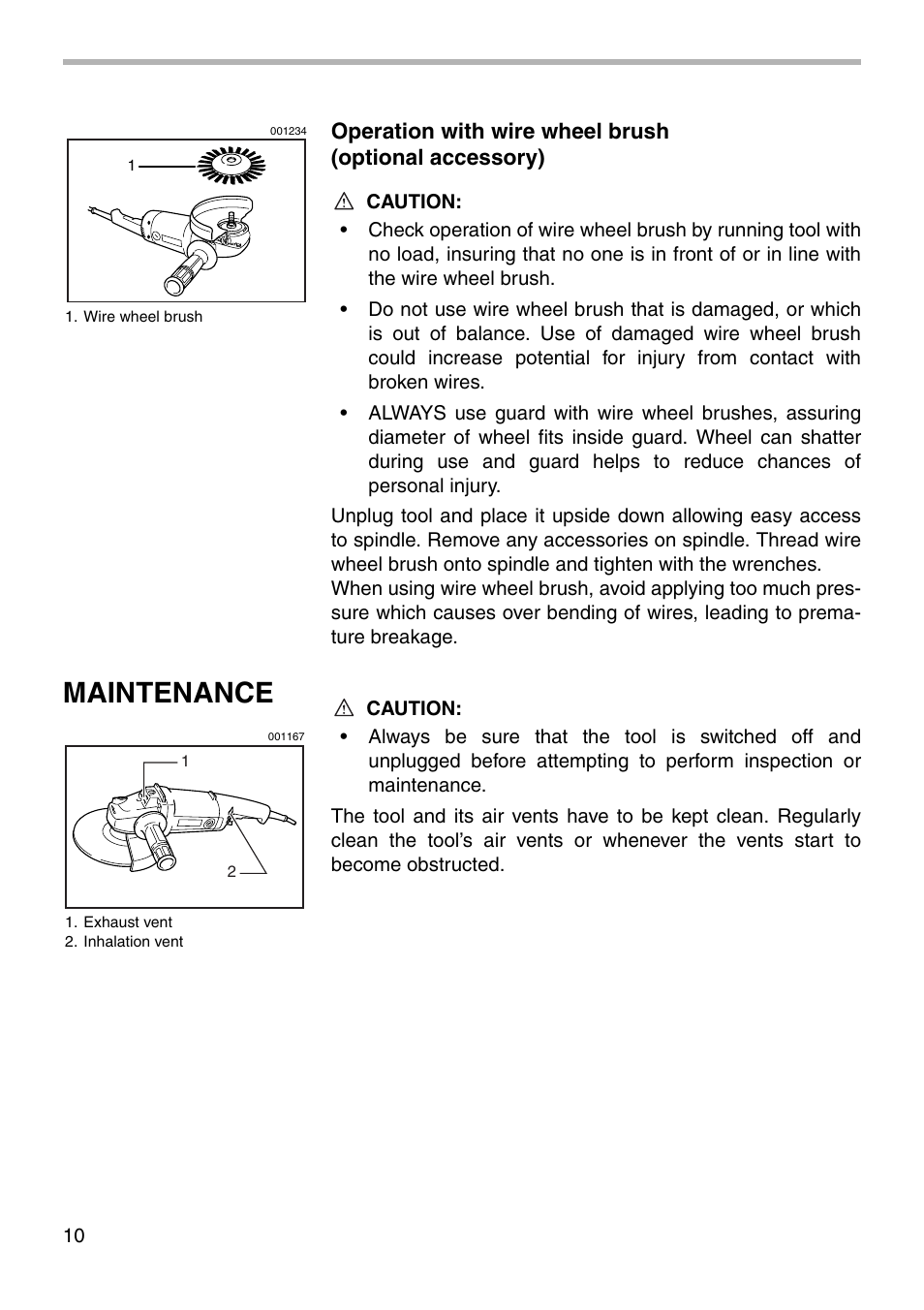 Maintenance | Makita 9067L User Manual | Page 10 / 16