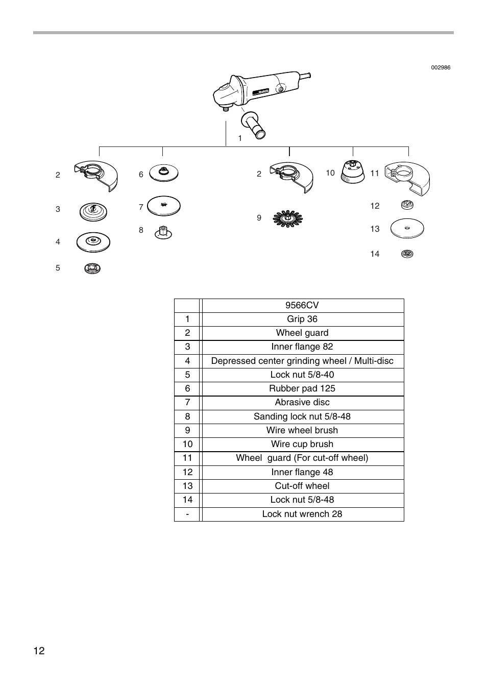 Makita 9566CV User Manual | Page 12 / 16