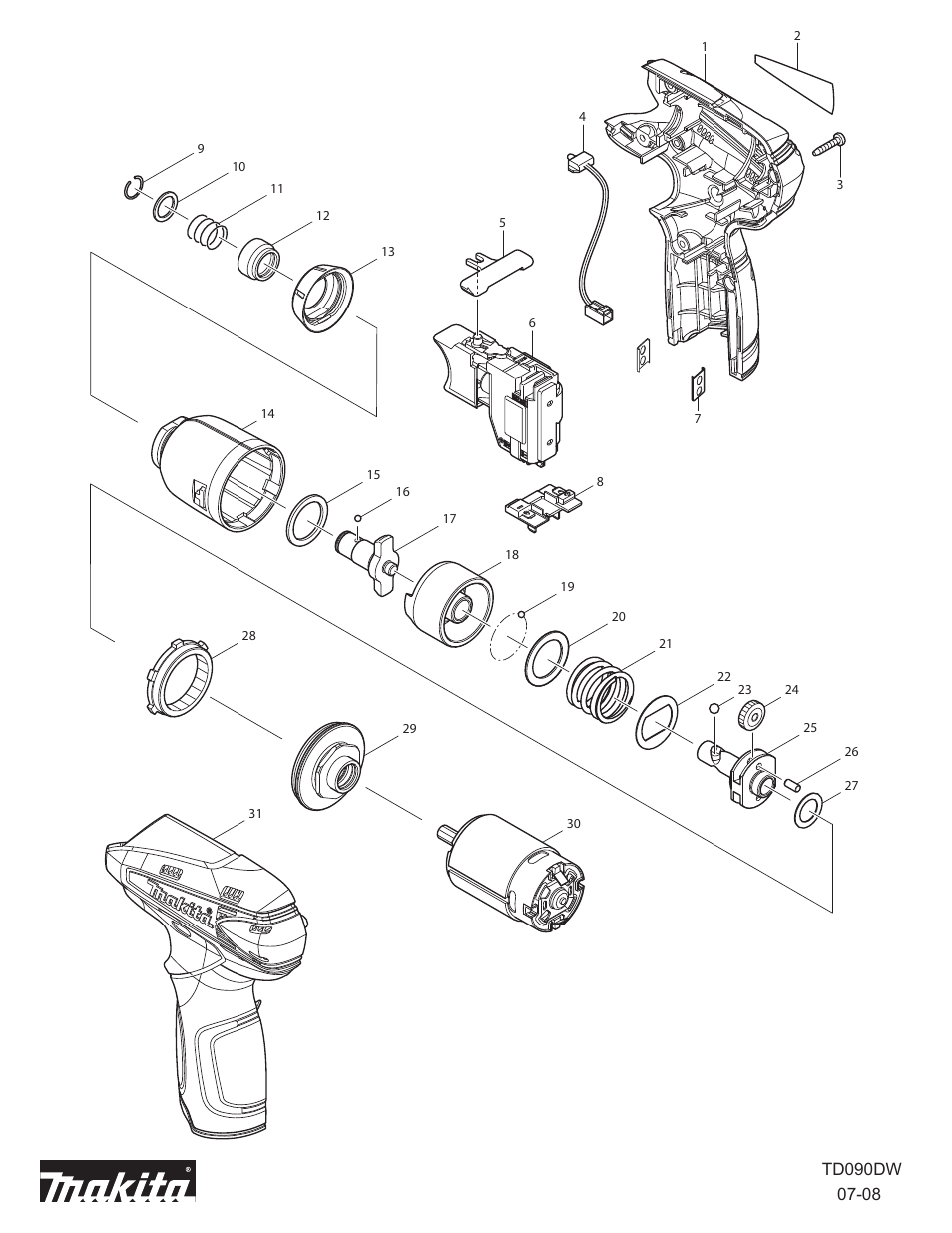 Makita TD090DW User Manual | 2 pages