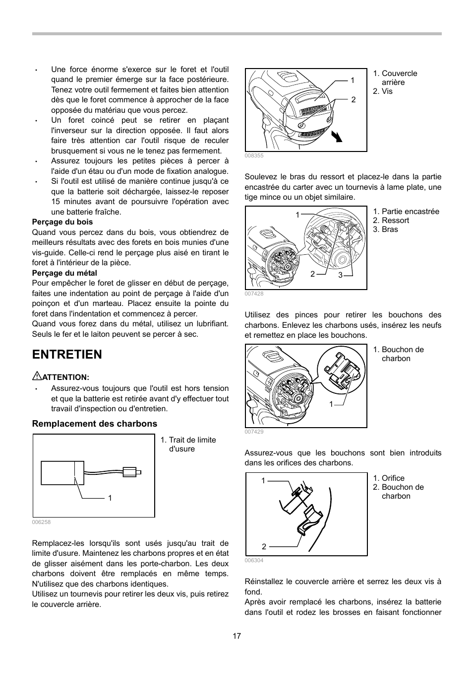 Entretien | Makita BHP442 User Manual | Page 17 / 32