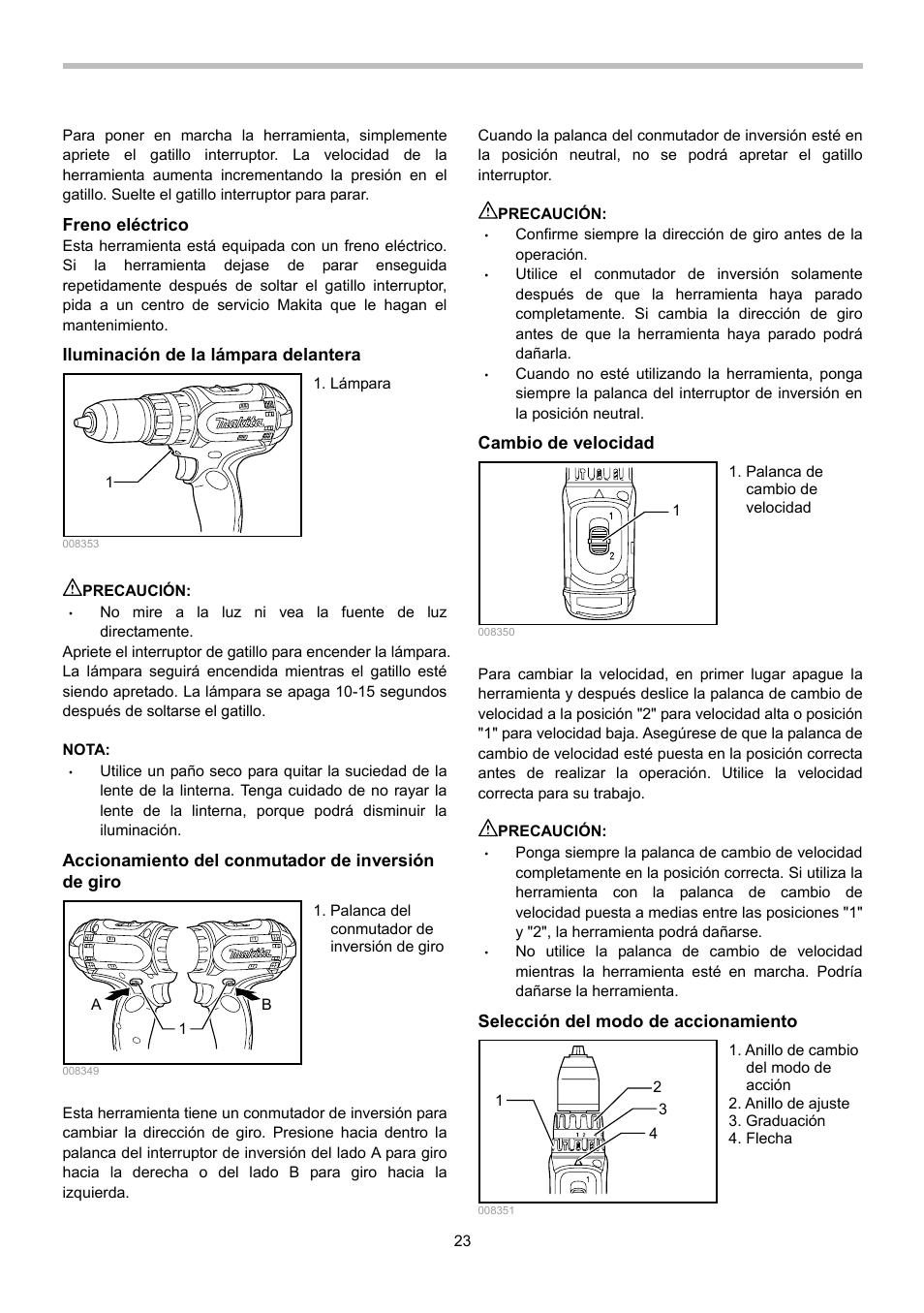 Makita BHP442 User Manual | Page 23 / 32