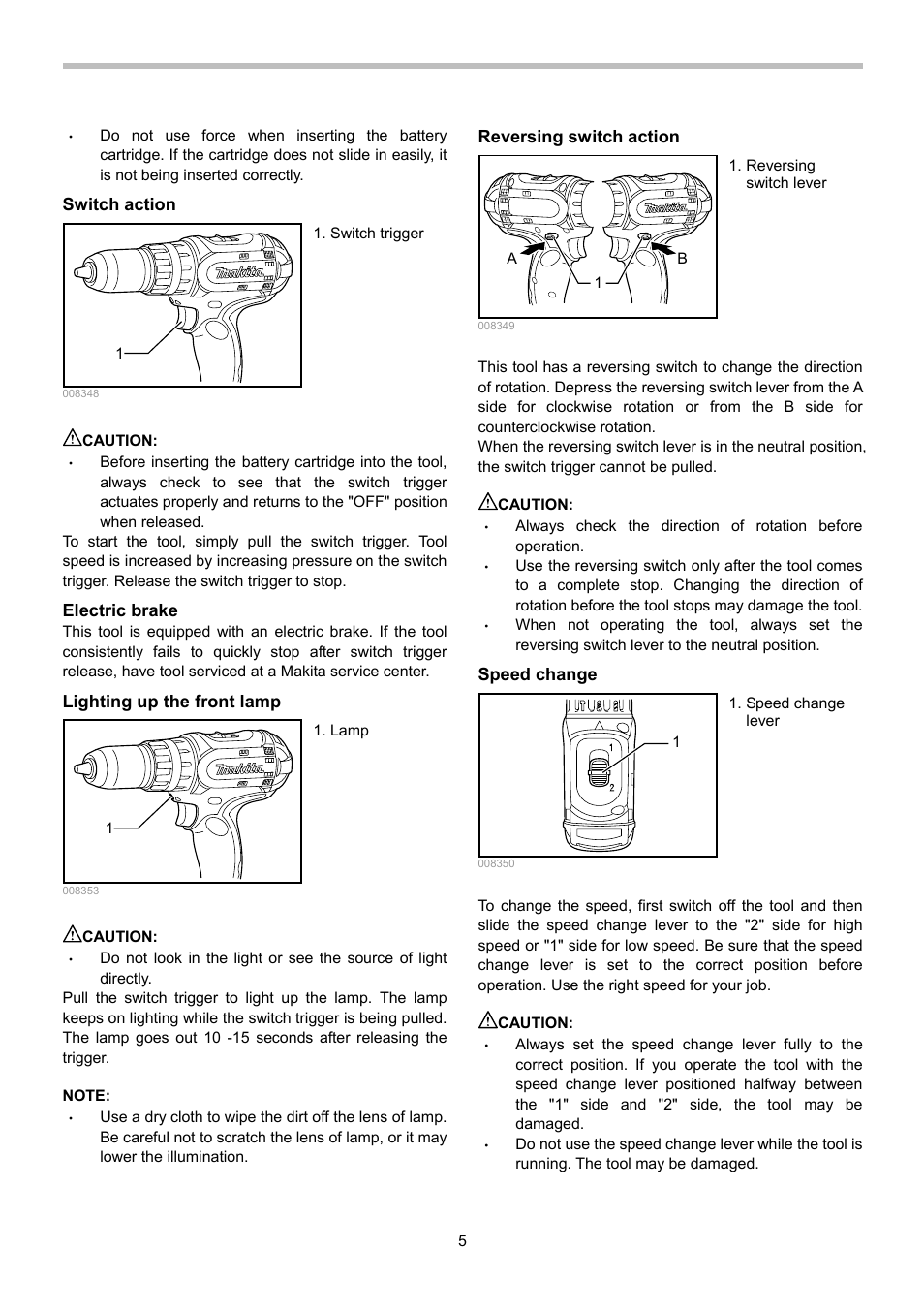 Makita BHP442 User Manual | Page 5 / 32