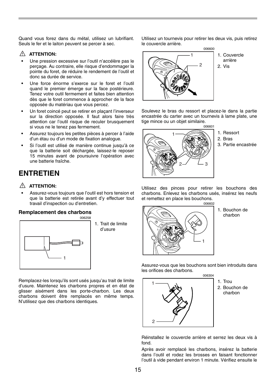 Entretien | Makita BDF440 User Manual | Page 15 / 28