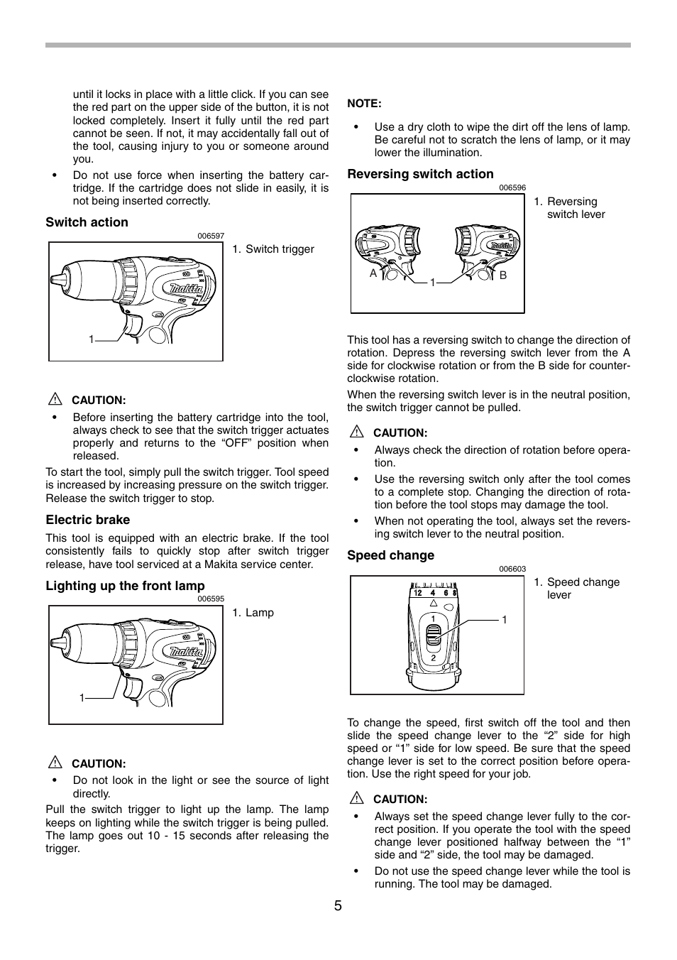 Makita BDF440 User Manual | Page 5 / 28