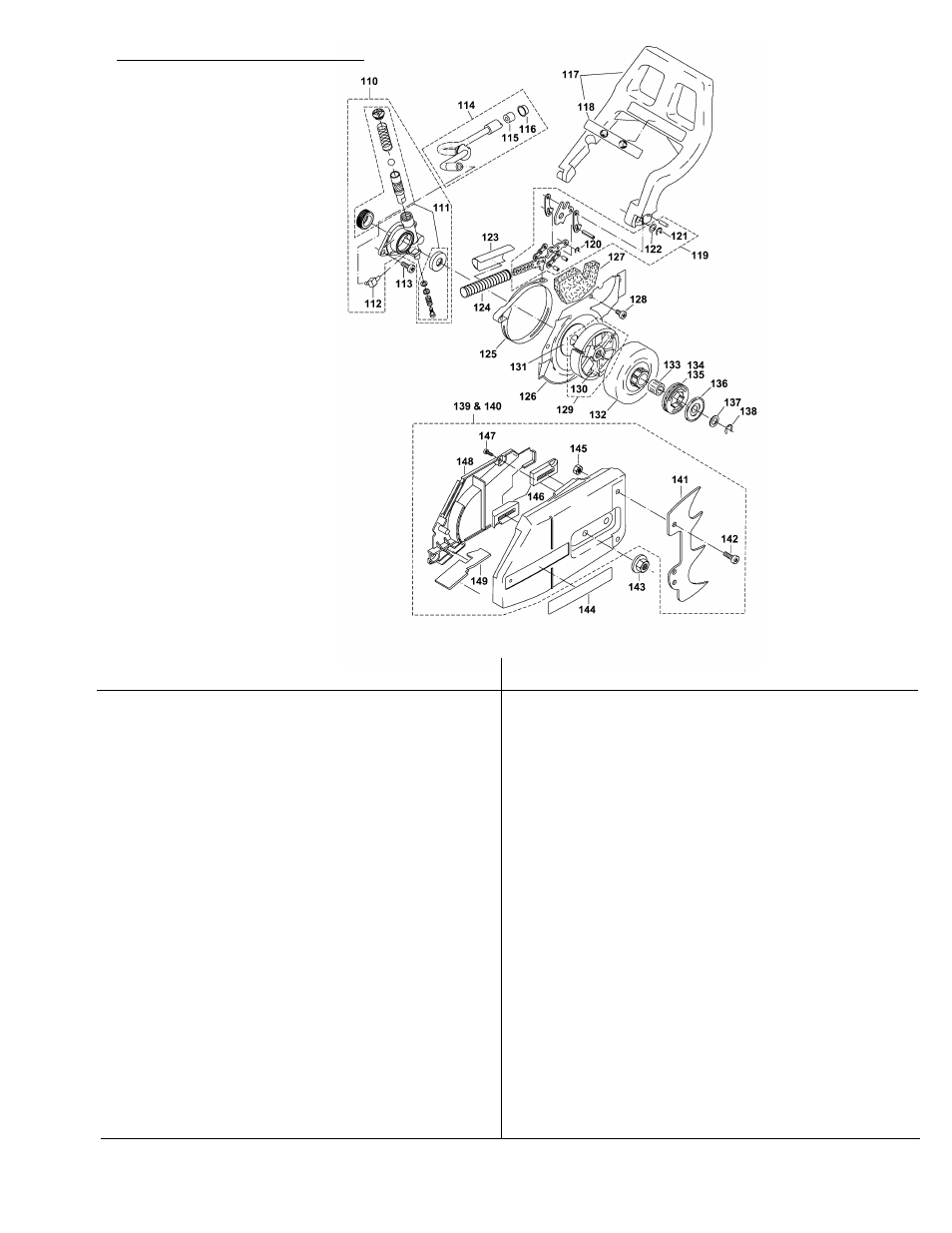 Oil pump. clutch, chain brake | Makita GE MONOGRAM ZISP480DXSS User Manual | Page 5 / 6