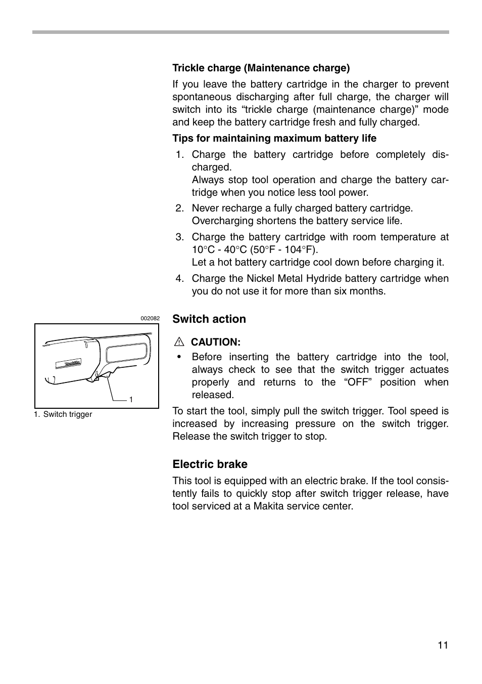 Makita DA302D User Manual | Page 11 / 20