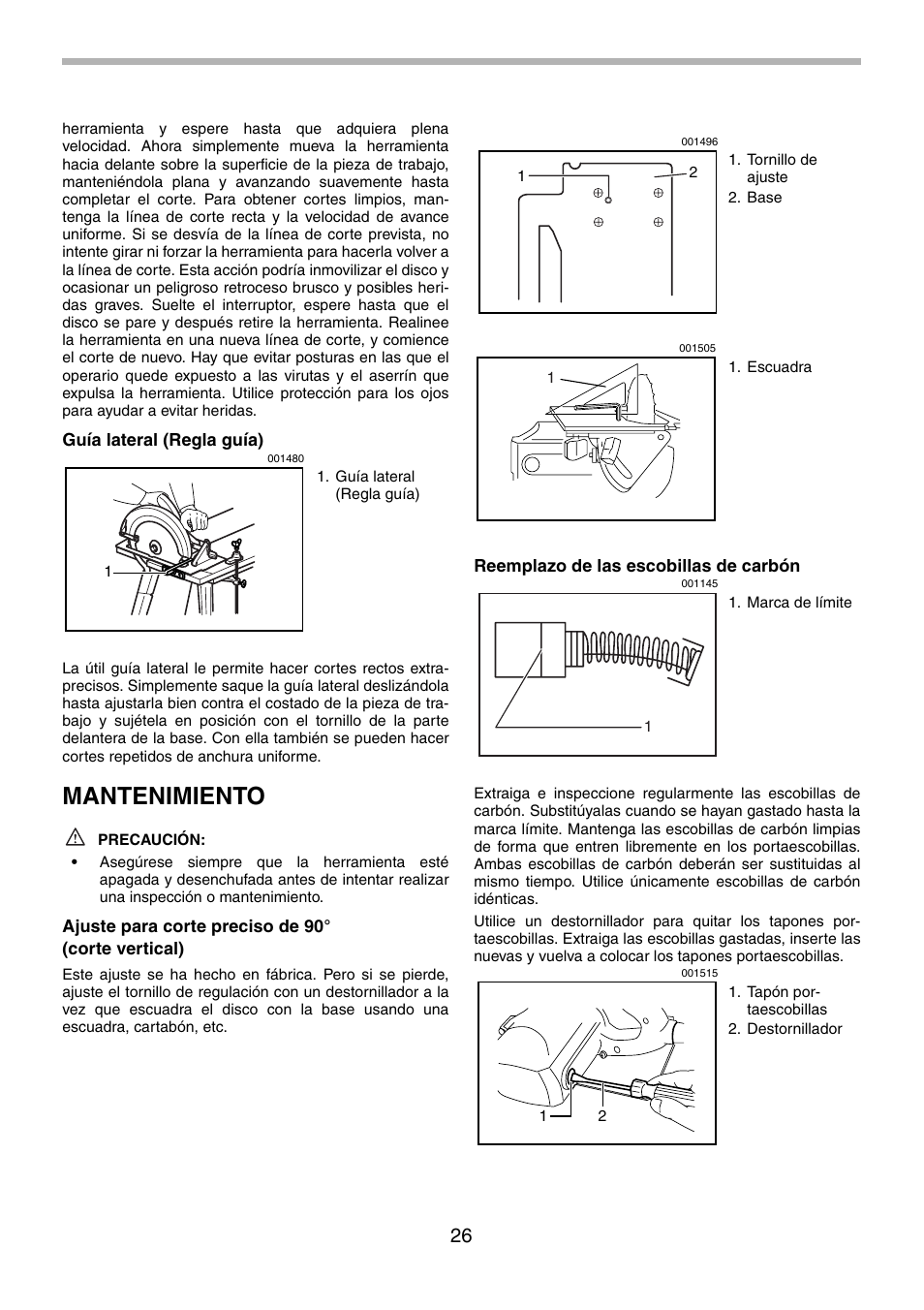 Mantenimiento | Makita 5008F User Manual | Page 26 / 28