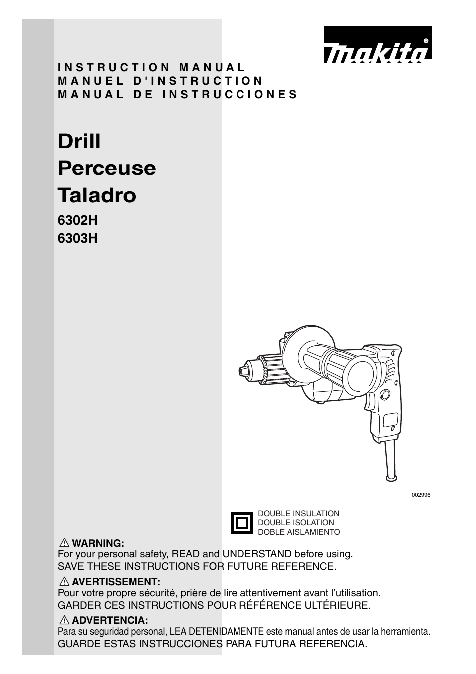 Makita 6303H User Manual | 20 pages