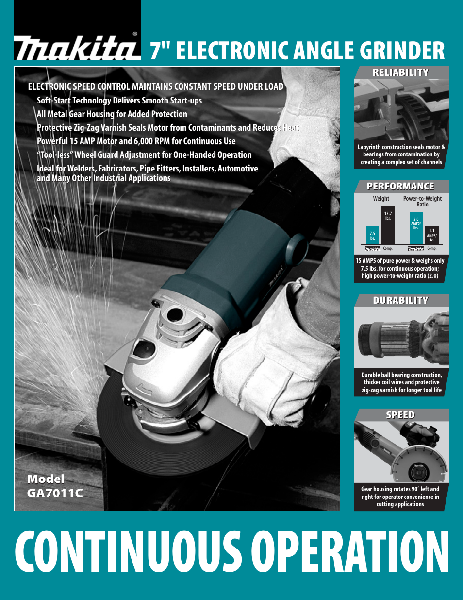 Makita GA7011Cx User Manual | 2 pages
