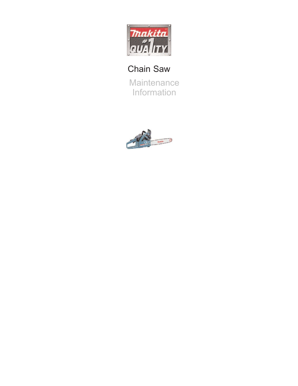 Makita Chain Saw User Manual | 9 pages