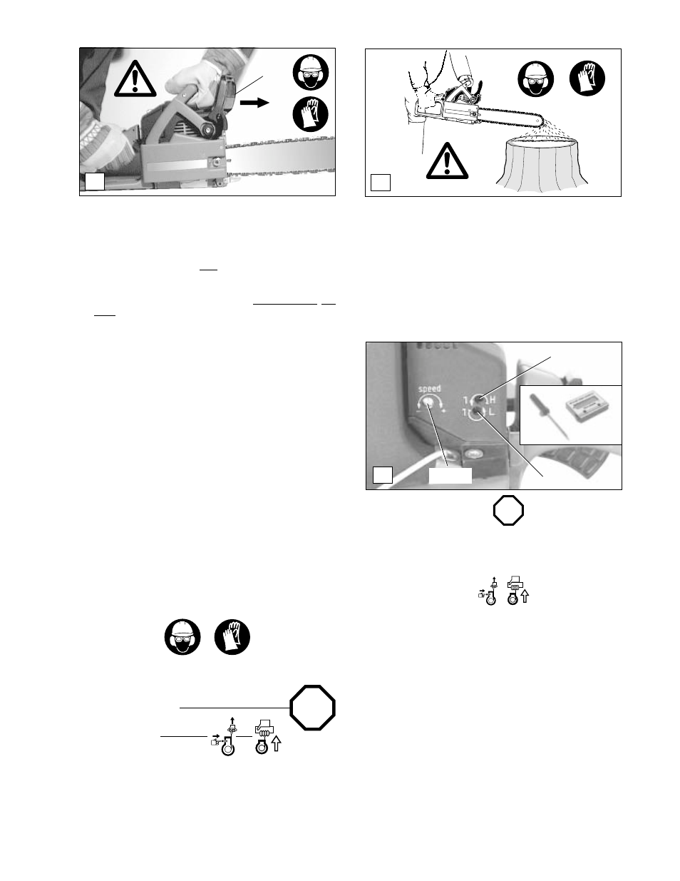 Stop, 34 speed | Makita Chain Saw User Manual | Page 2 / 9