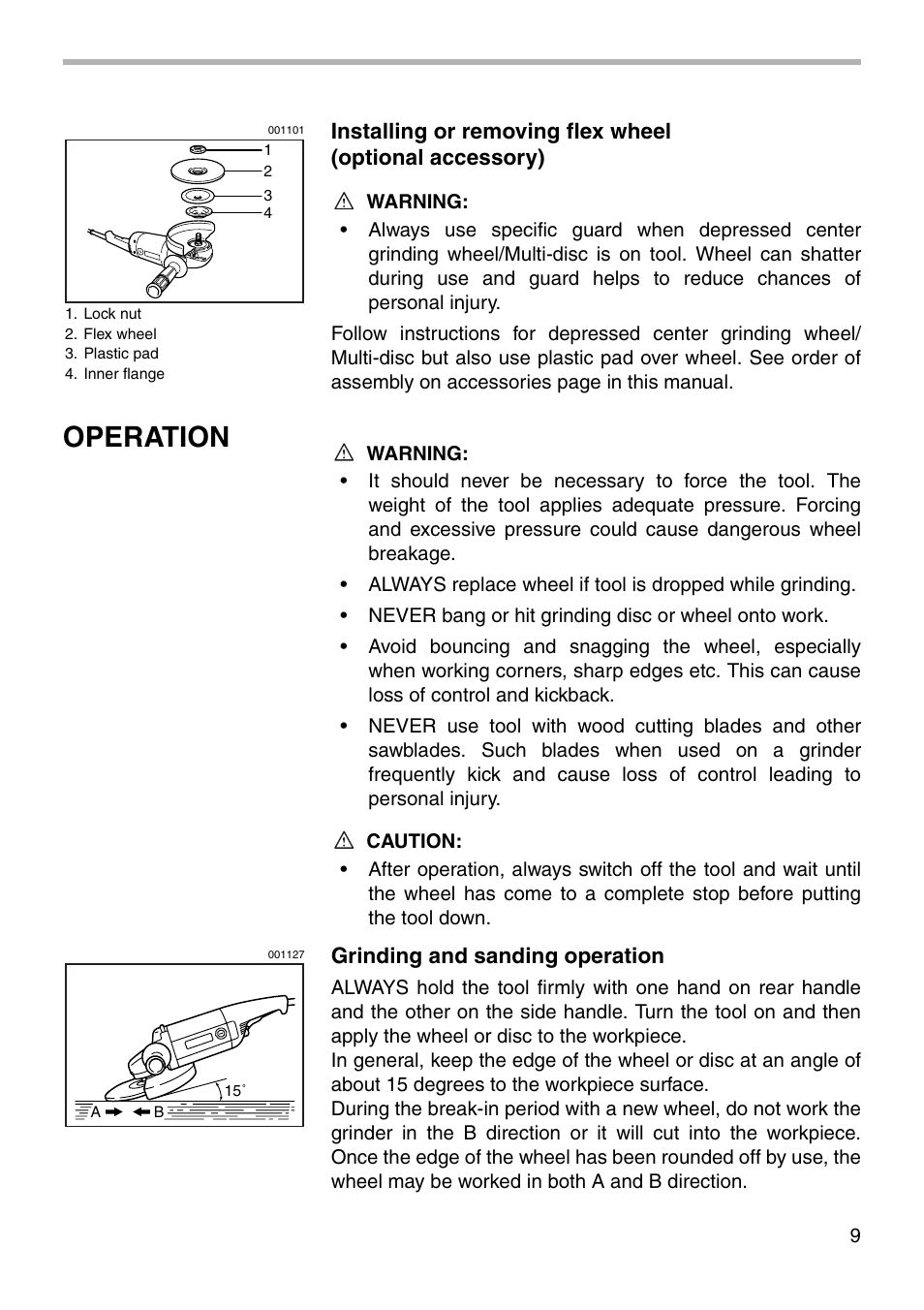 Operation | Makita 9060L User Manual | Page 9 / 16