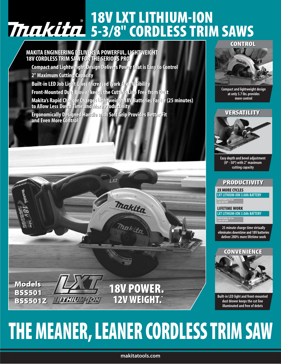 Makita BSS501Z User Manual | 2 pages