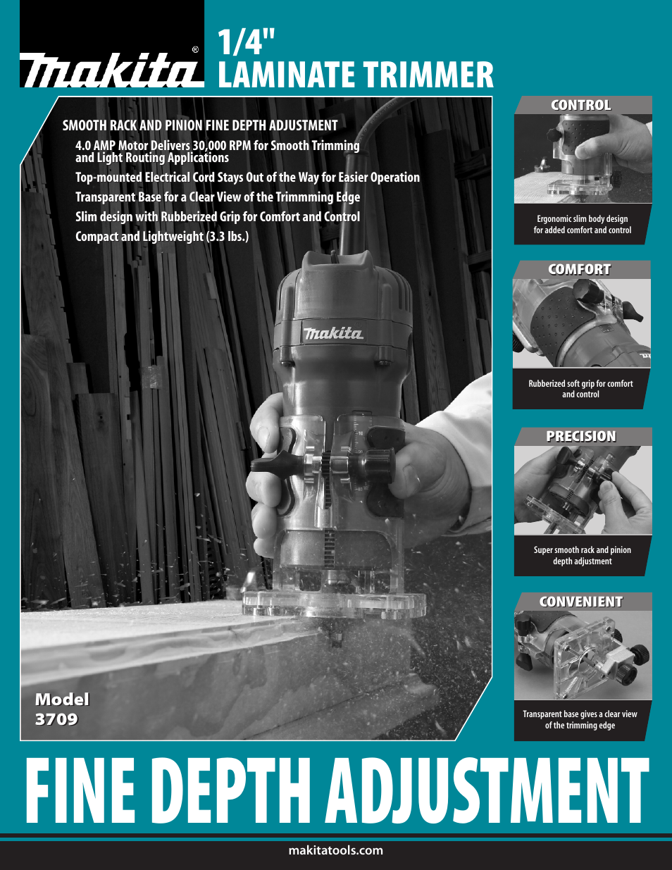 Makita 3709 User Manual | 2 pages