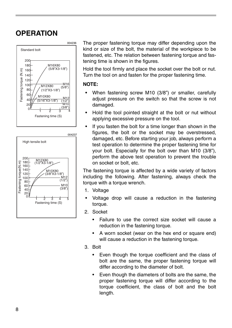 Operation | Makita TW0200 User Manual | Page 8 / 16