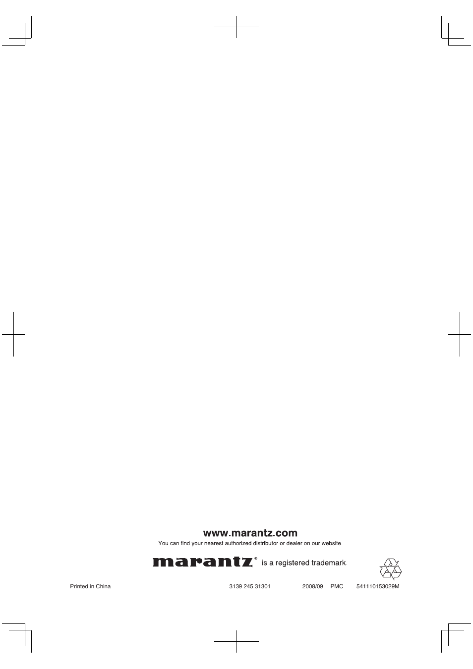 Marantz Dv4003 User Manual | Page 54 / 54