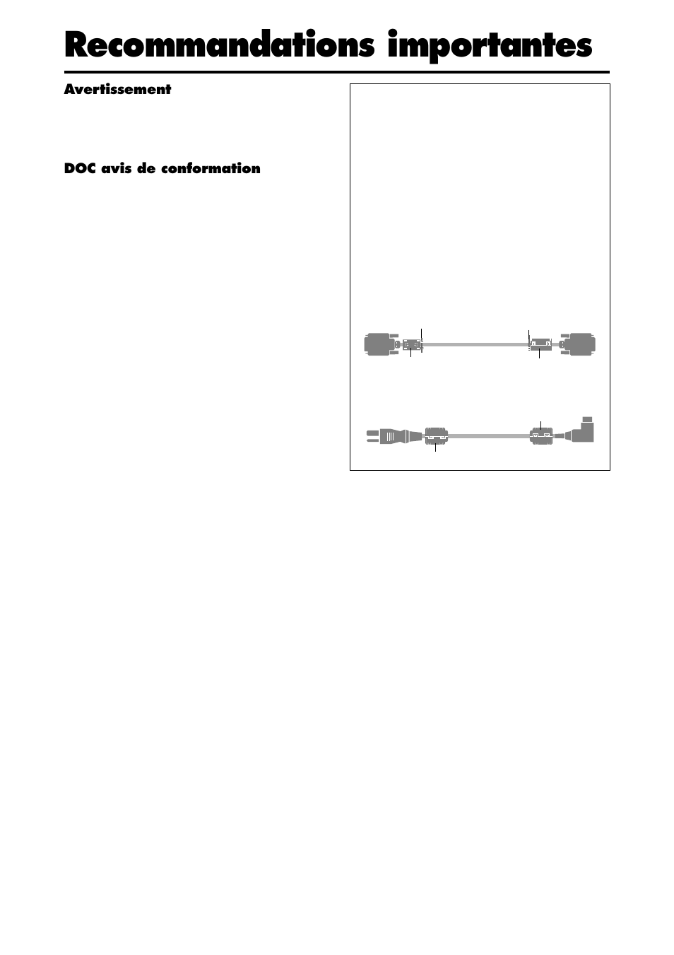 Recommandations importantes | Marantz PD4220V User Manual | Page 55 / 60