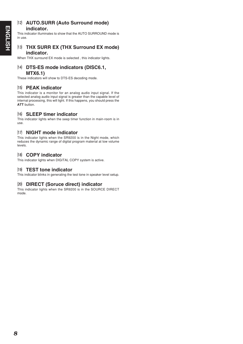 8english | Marantz SR9200 User Manual | Page 12 / 53