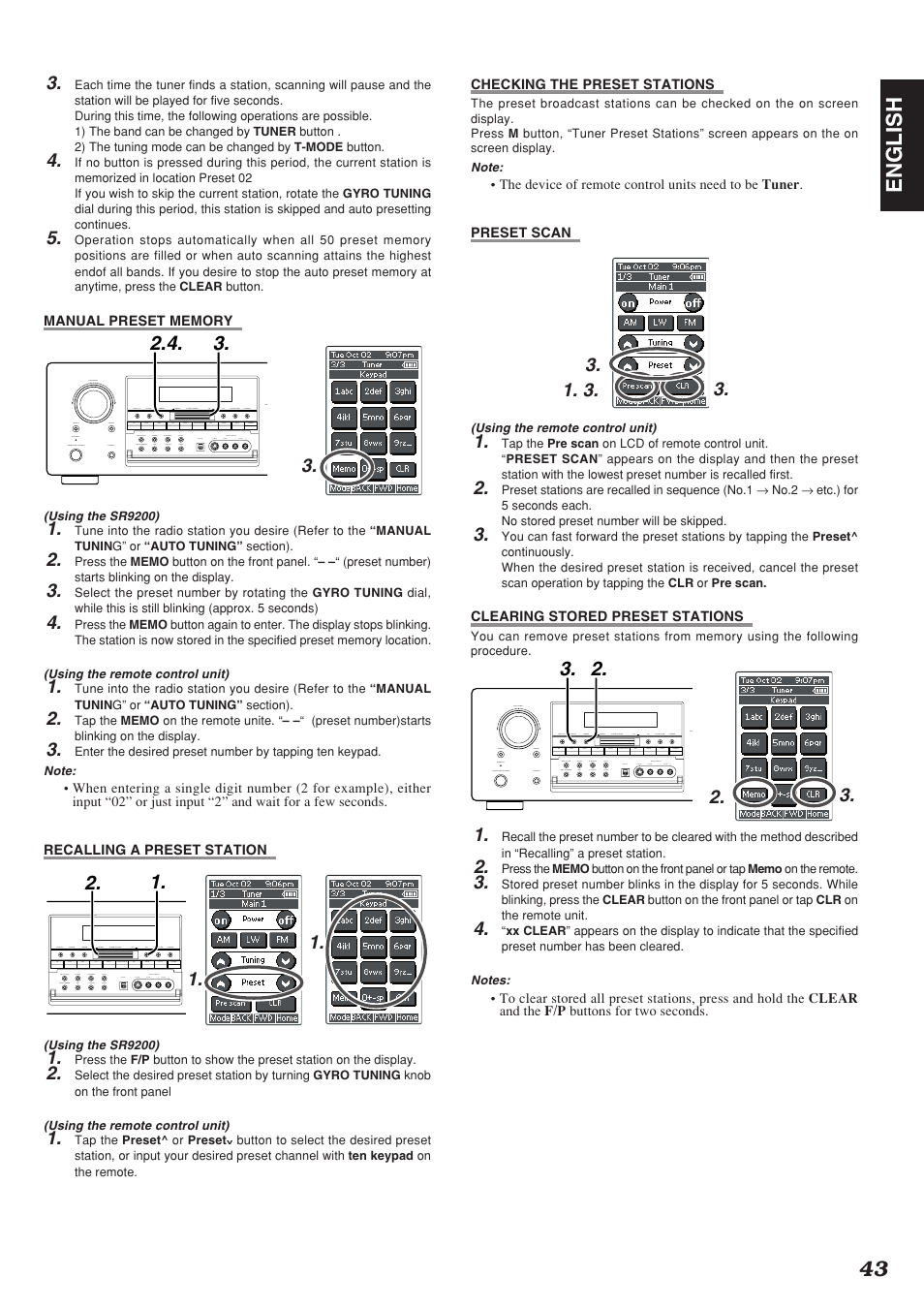 43 english | Marantz SR9200 User Manual | Page 47 / 53