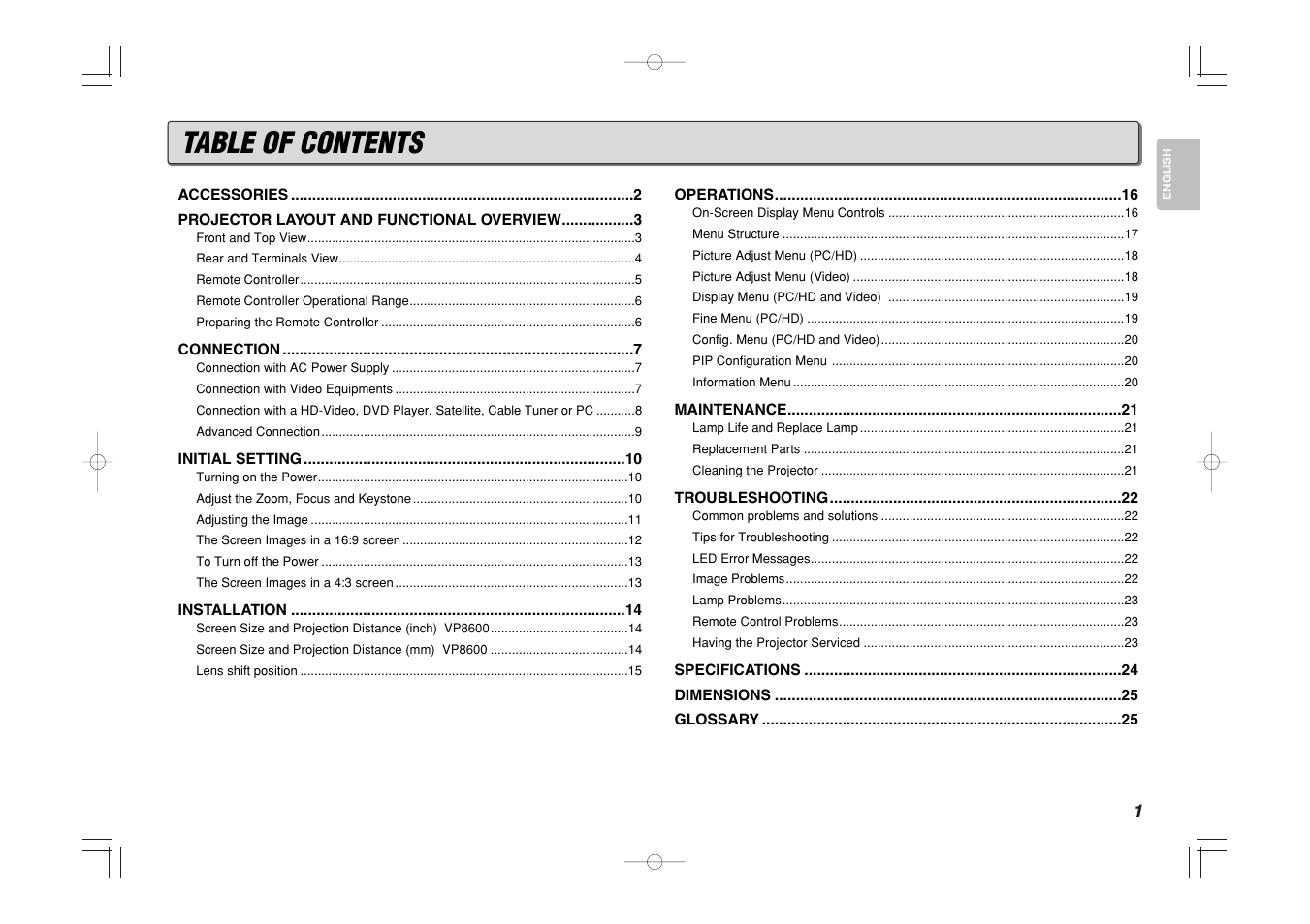 Marantz VP8600 User Manual | Page 6 / 32