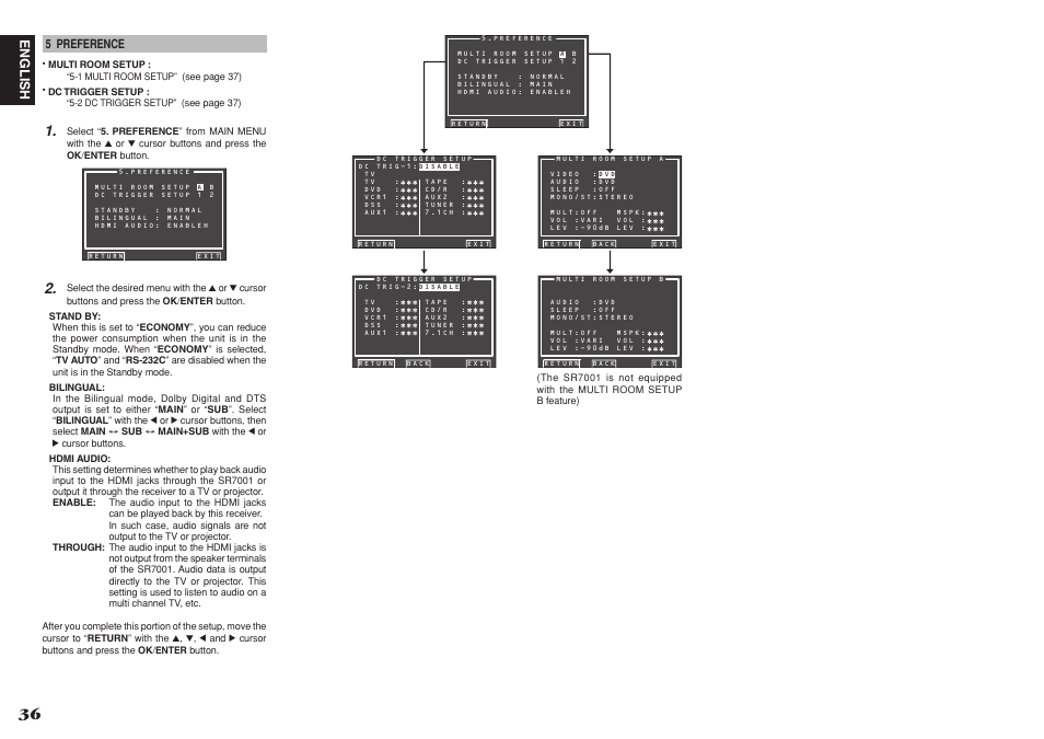 English | Marantz SR8001 User Manual | Page 39 / 79