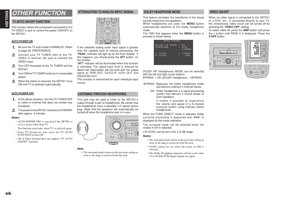 Other function, Learning remote controller rc8001sr, Use page | Marantz SR8001 User Manual | Page 49 / 79