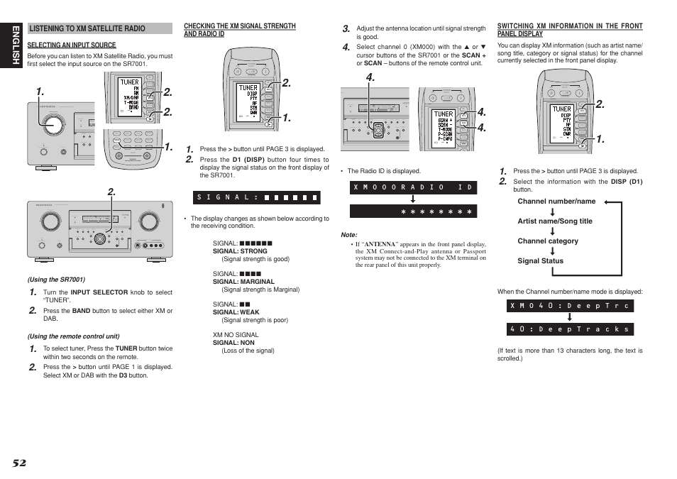 Use page, Learning remote controller rc8500sr | Marantz SR8001 User Manual | Page 55 / 79