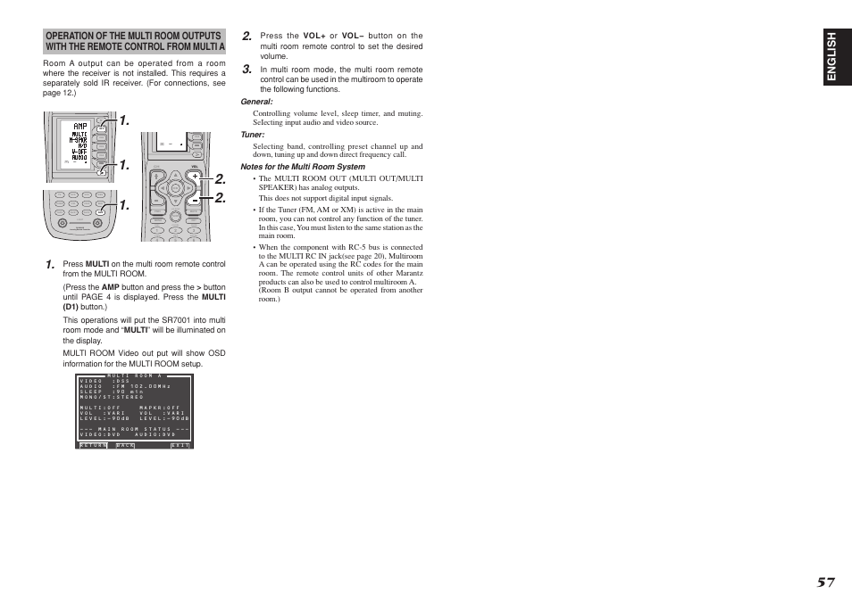 Use page, Learning remote controller rc8500sr, English | Marantz SR8001 User Manual | Page 60 / 79