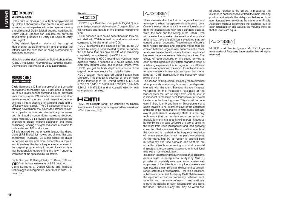 Marantz SR8001 User Manual | Page 7 / 79