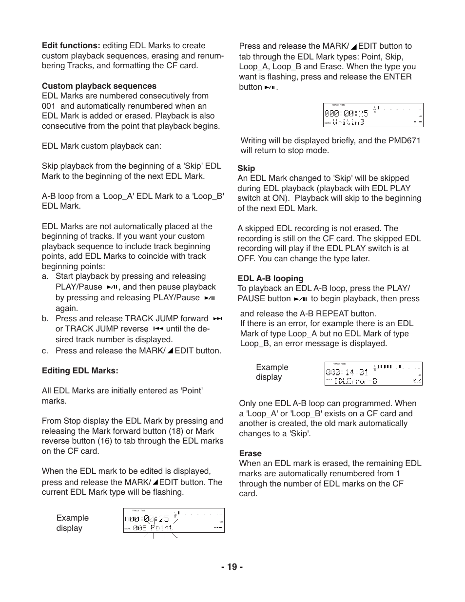 Marantz PMD671 User Manual | Page 19 / 63
