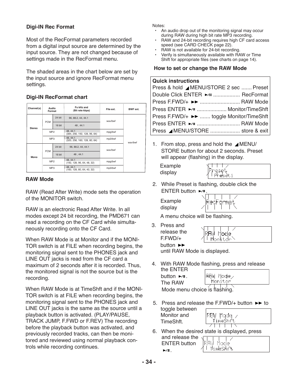 Marantz PMD671 User Manual | Page 34 / 63