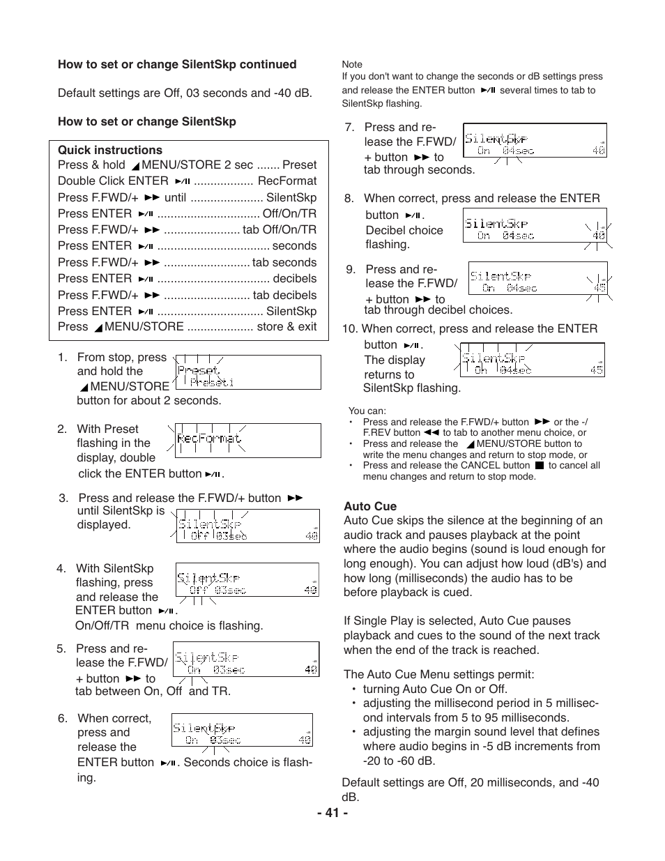 Marantz PMD671 User Manual | Page 41 / 63