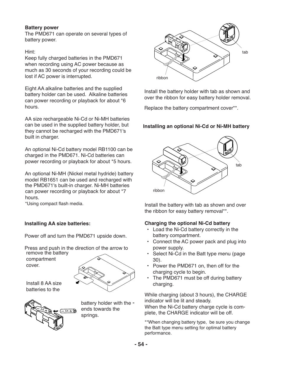 Marantz PMD671 User Manual | Page 54 / 63