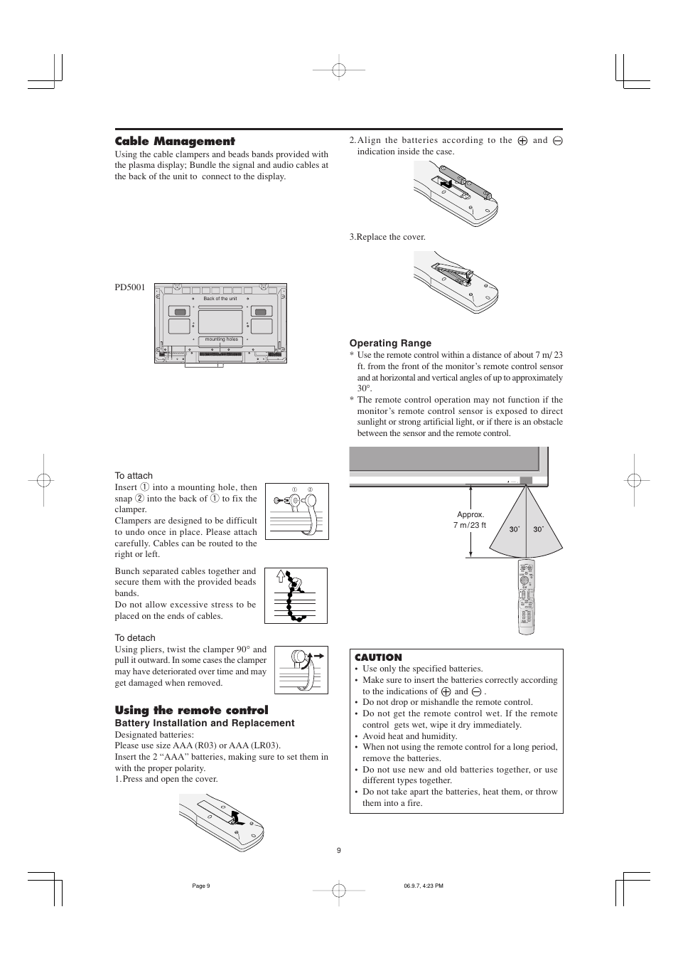 Marantz PD5001 User Manual | Page 10 / 40
