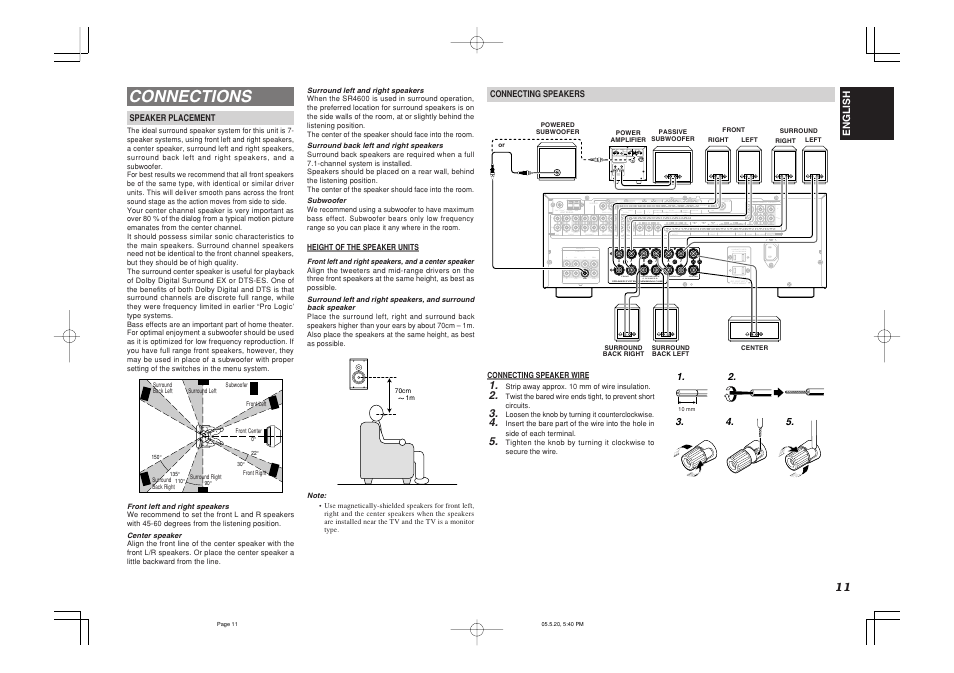 Connections | Marantz SR4600 User Manual | Page 14 / 41