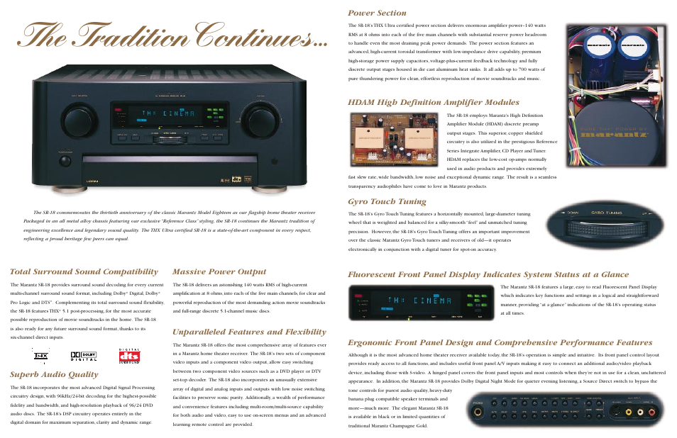 Marantz SR-18 User Manual | 1 page