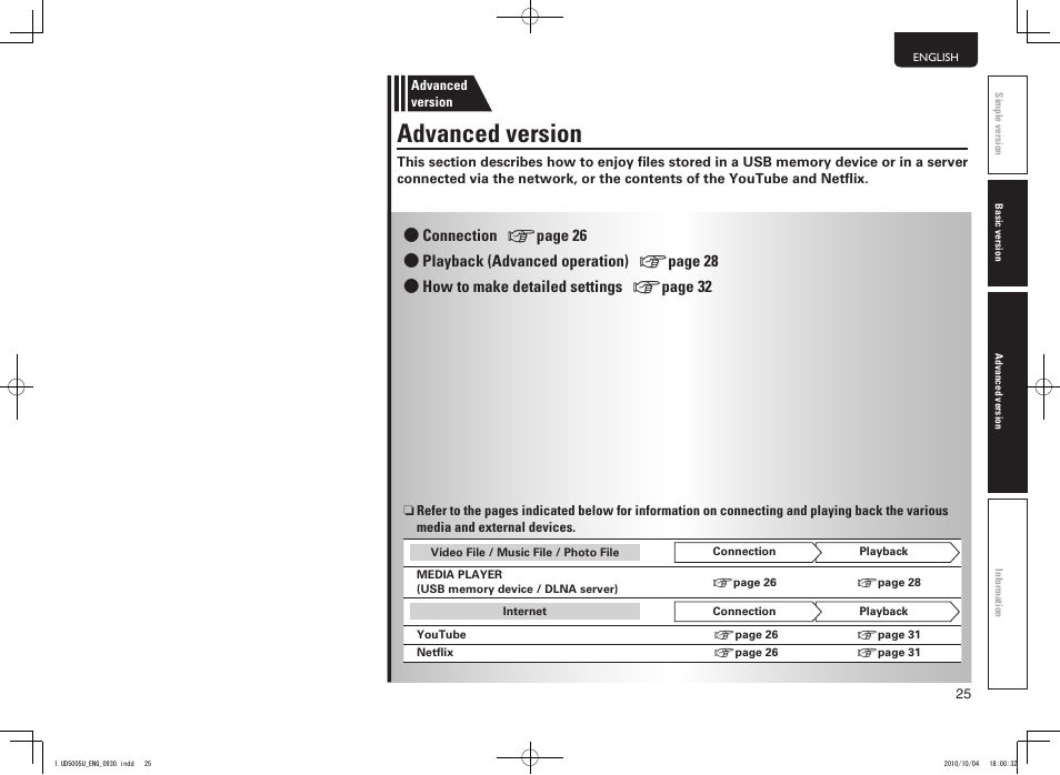 Advanced version | Marantz 5411 10470 007M User Manual | Page 29 / 72