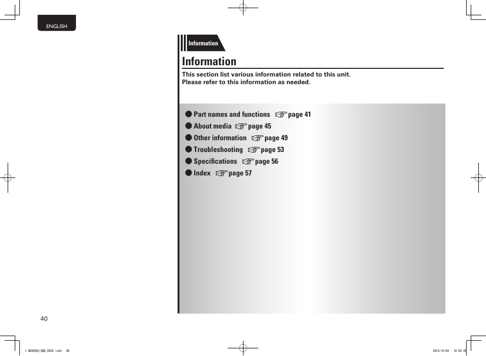 Information | Marantz 5411 10470 007M User Manual | Page 44 / 72