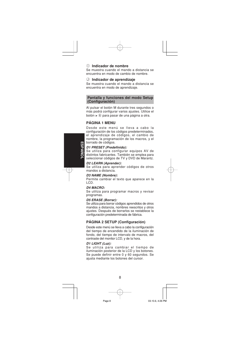 Marantz RC1400 User Manual | Page 102 / 191