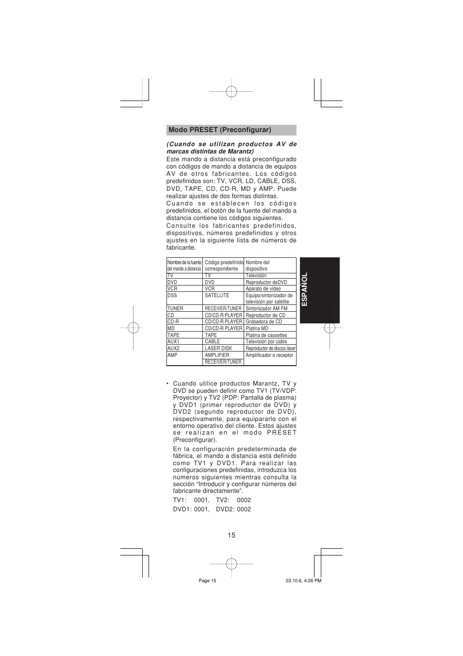 Marantz RC1400 User Manual | Page 109 / 191