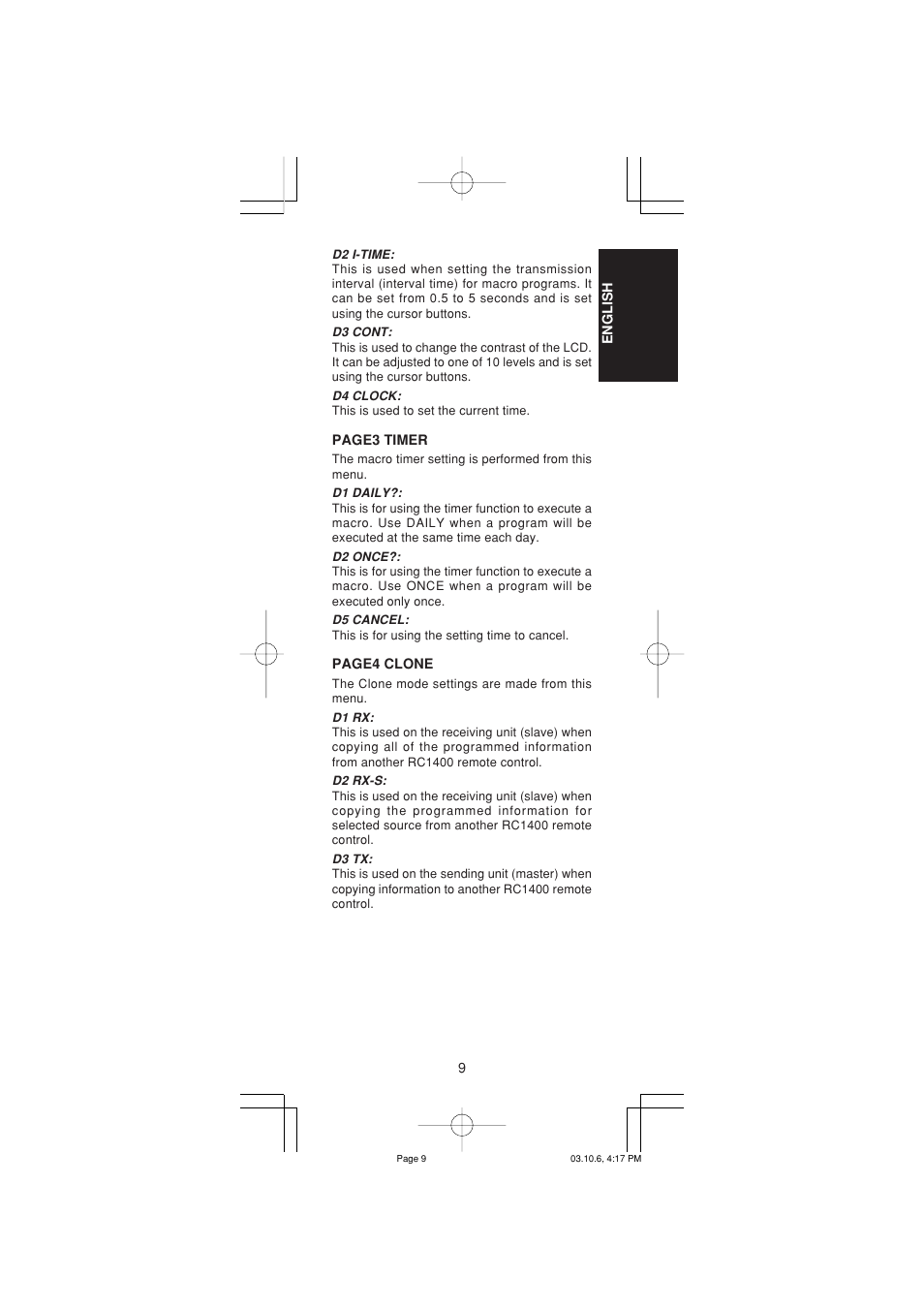 Marantz RC1400 User Manual | Page 11 / 191