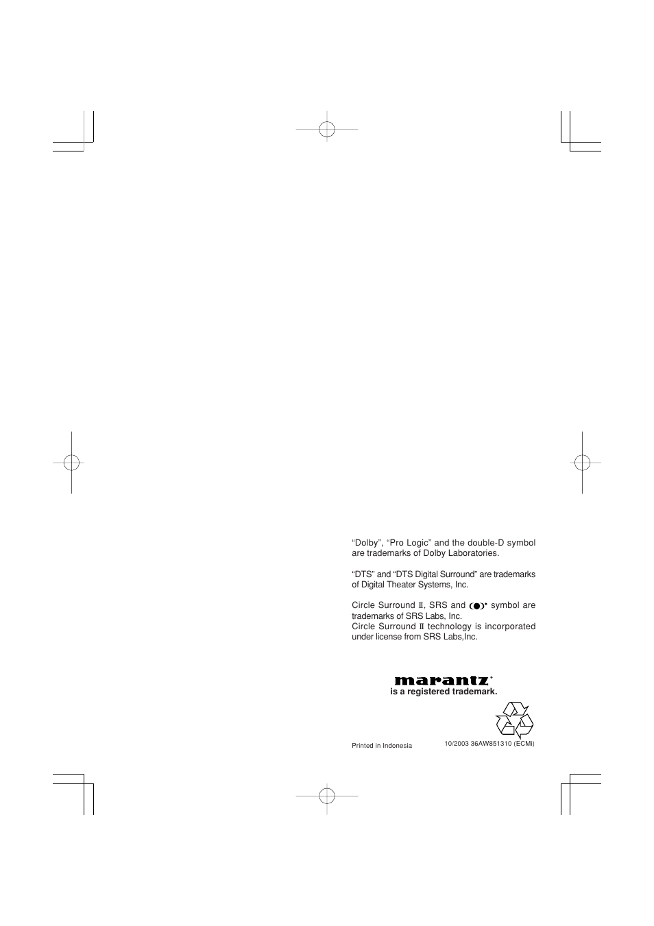 Marantz RC1400 User Manual | Page 191 / 191