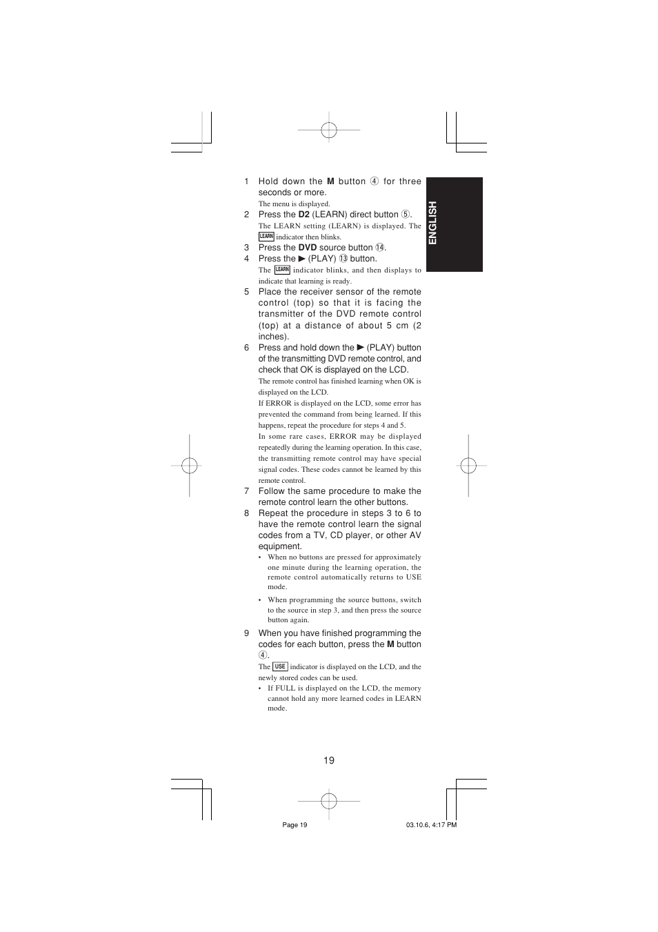 Marantz RC1400 User Manual | Page 21 / 191