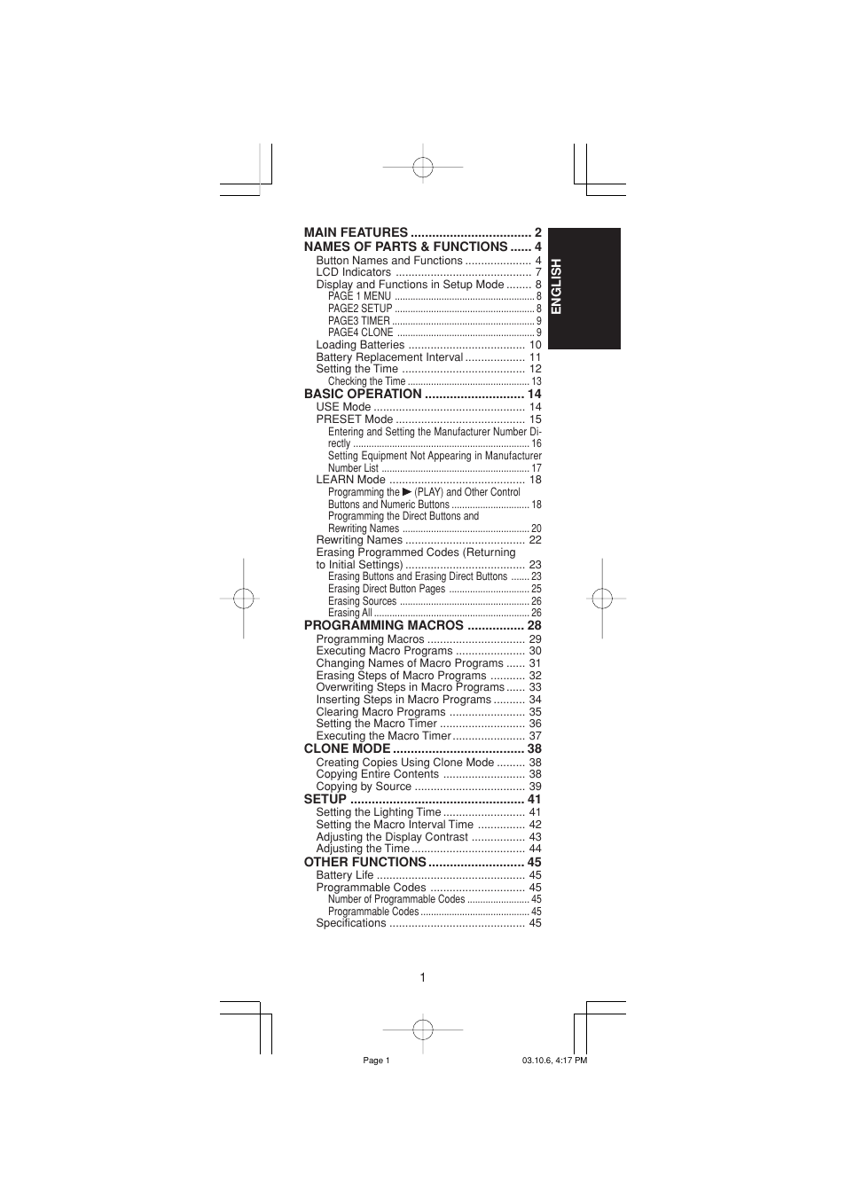 Marantz RC1400 User Manual | Page 3 / 191