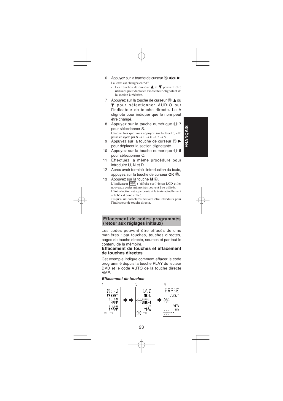 23 fran ç ais | Marantz RC1400 User Manual | Page 71 / 191